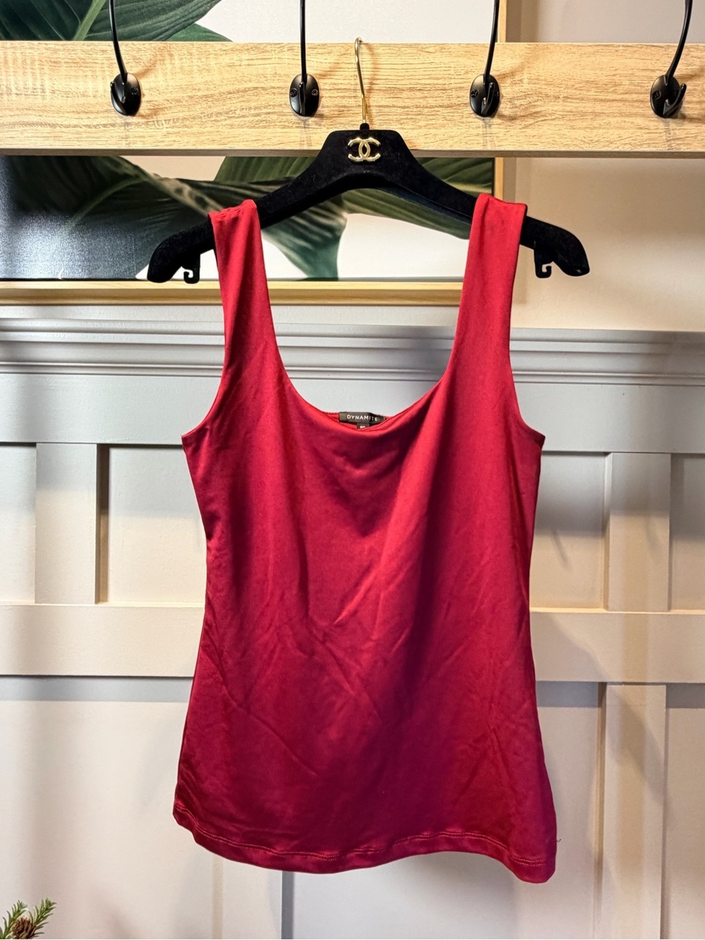Classic Scoop Neck Tank Top - Red S